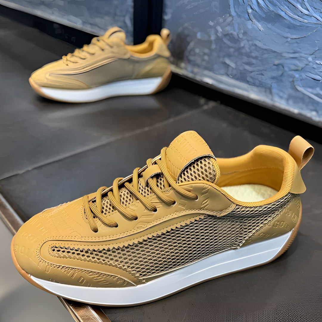 Damen Sportliche Sneakers mit atmungsaktiver Oberflächenstruktur und rutschfester Laufsohle R&B