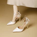 Damen schicke High Heels mit dekorativem Schleifenverschluss