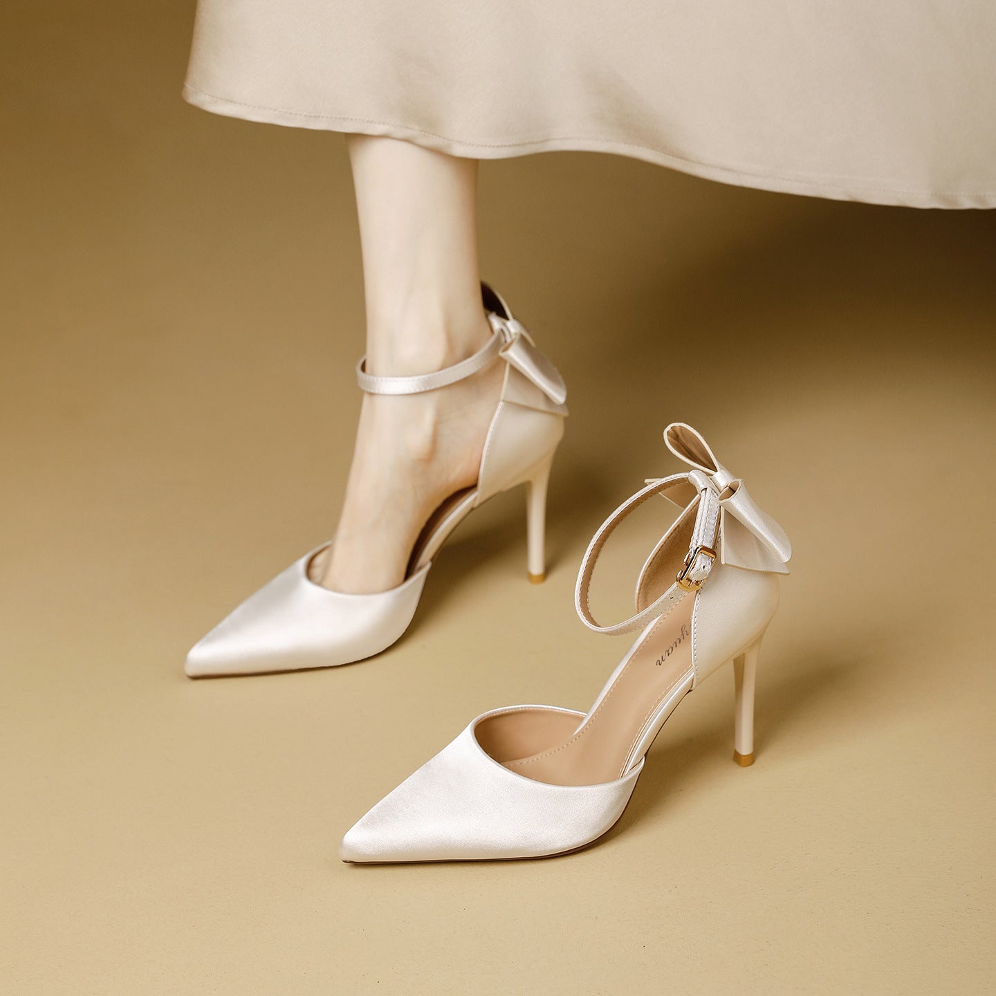 Damen schicke High Heels mit dekorativem Schleifenverschluss