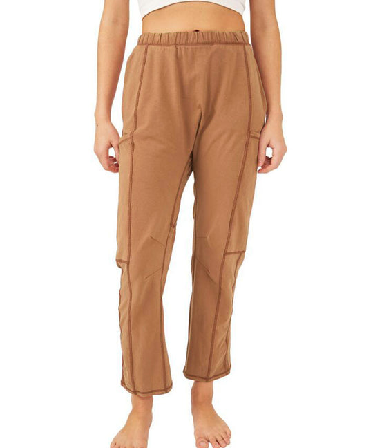 Damen Bequeme Freizeithose mit praktischen Seitentaschen und elastischem Bund R&B