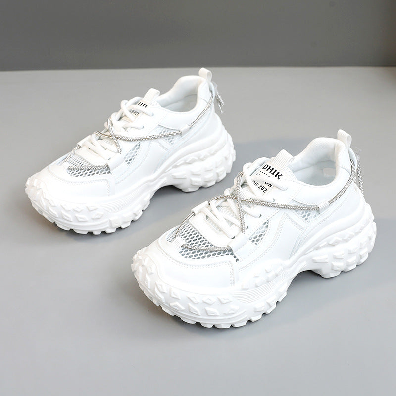 Damen bequeme und stylische Sneakers mit rutschfester Sohle und atmungsaktiver Mesh-Oberfläche R&B