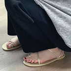 Damen Zehentrenner-Sandalen mit elegantem Riemendesign und bequemem Fußbett R&B