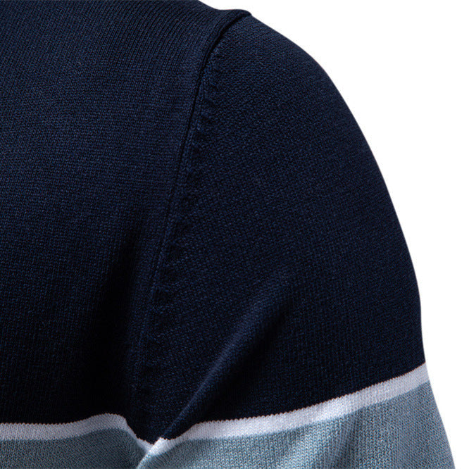 Herren Polo-Shirt mit kontrastierendem Farbblockdesign und hochwertiger Piqué-Textur