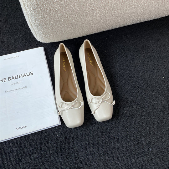 Damen elegante Ballerinas mit komfortablem Fußbett und verspieltem Schleifen-Detail R&B
