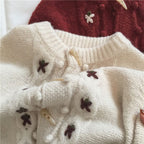 R&B | Strick Strickjacke mit Blumenmuster