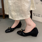 Damen elegante Slingback-Ballerinas mit floralem Dekor und komfortablem Absatz R&B