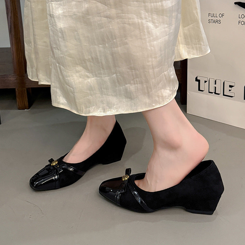 Damen elegante Slingback-Ballerinas mit floralem Dekor und komfortablem Absatz R&B