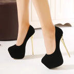 Damen Plateau-Heels mit goldener Absatzverzierung R&B