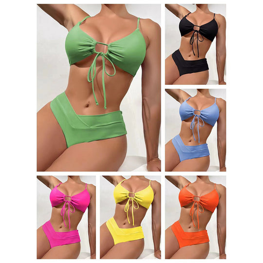 Damen Sportives Bikini-Set mit verstellbaren Trägern R&B