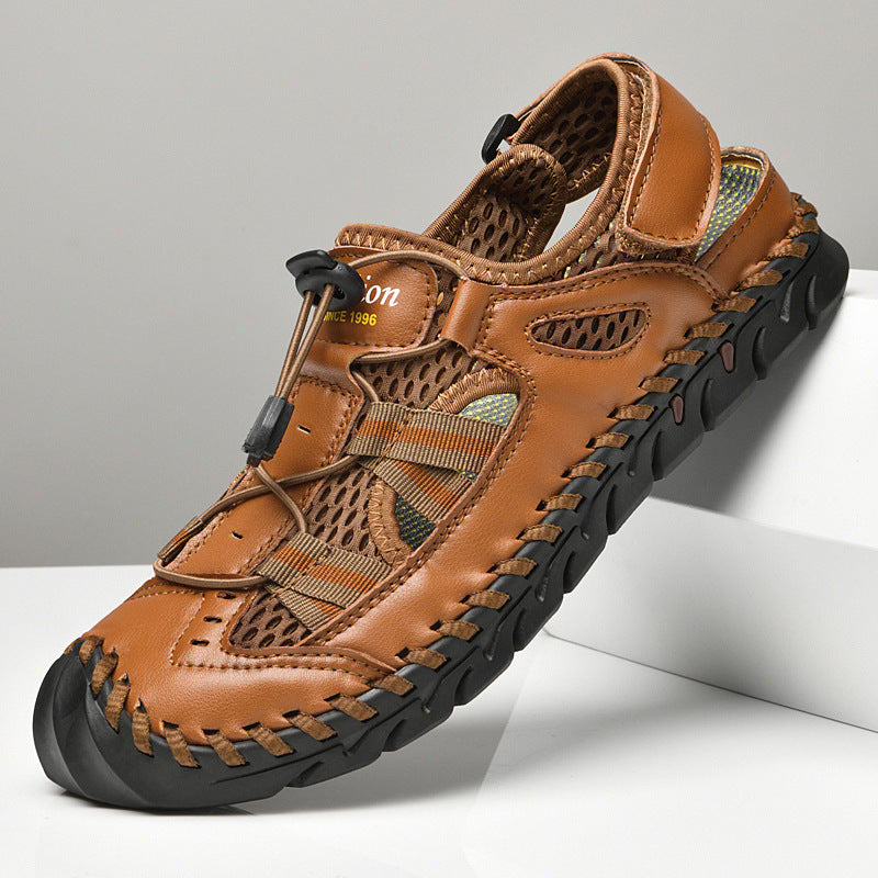Herren Wasserdichte und atmungsaktive Outdoor-Sandalen mit flexiblem Kordelzug R&B