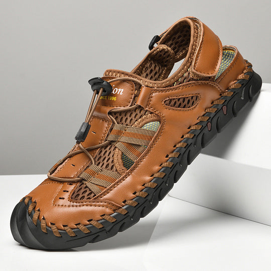 Herren Wasserdichte und atmungsaktive Outdoor-Sandalen mit flexiblem Kordelzug R&B