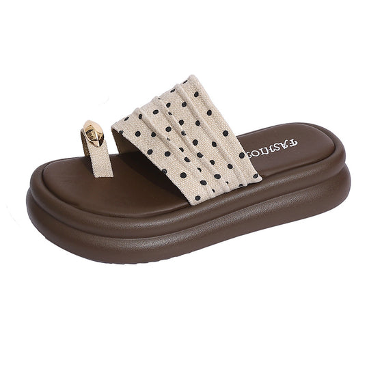 Damen Stylish Zehentrenner-Sandalen mit komfortabler gepolsterter Sohle und dekorativem Riemen R&B