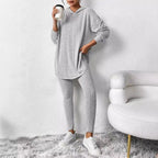 Damen lässiges Lounge-Outfit mit oversized Pullover und Leggings R&B