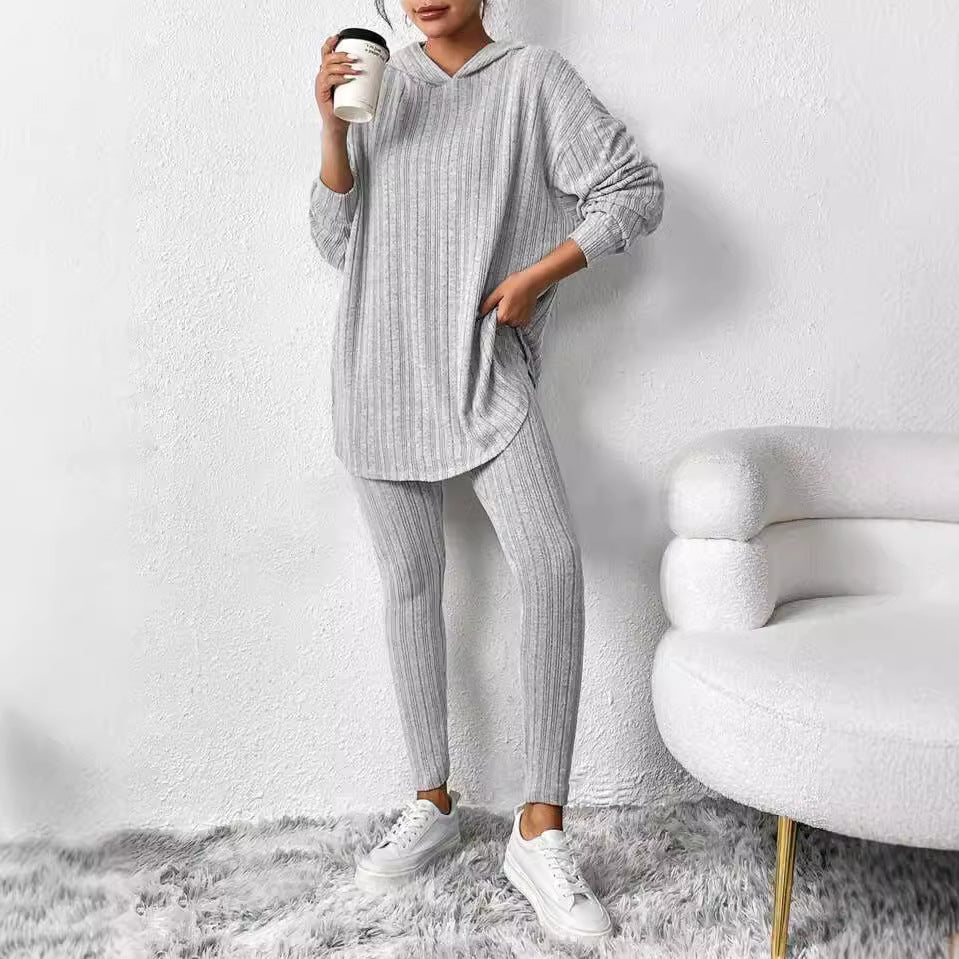Damen lässiges Lounge-Outfit mit oversized Pullover und Leggings R&B
