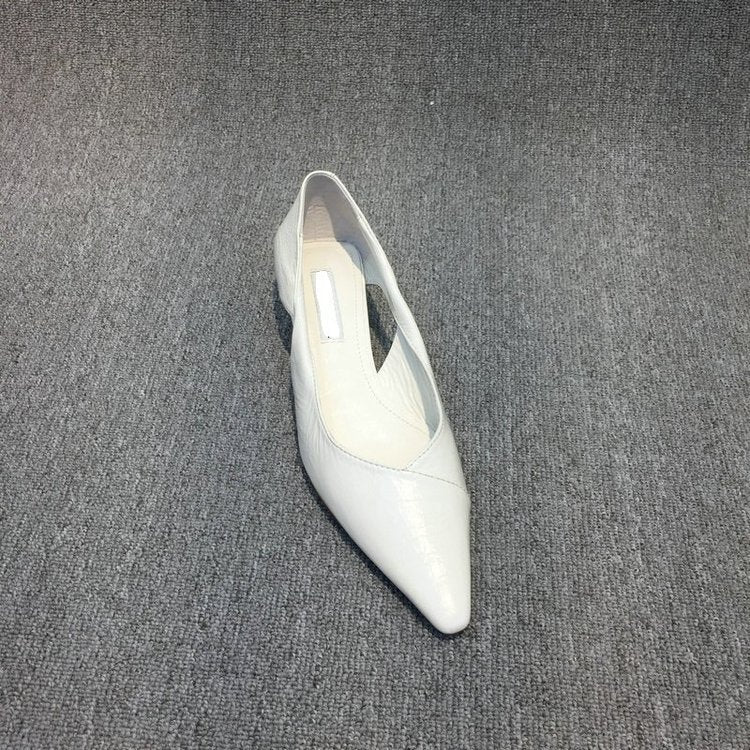 Damen Raffinierte Spitze Ballerinas mit Geschmeidiger Lederoberfläche R&B