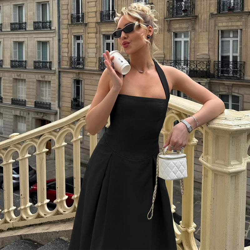 Damen Edles Maxikleid mit quadratischem Ausschnitt und schmalem Taillenband R&B