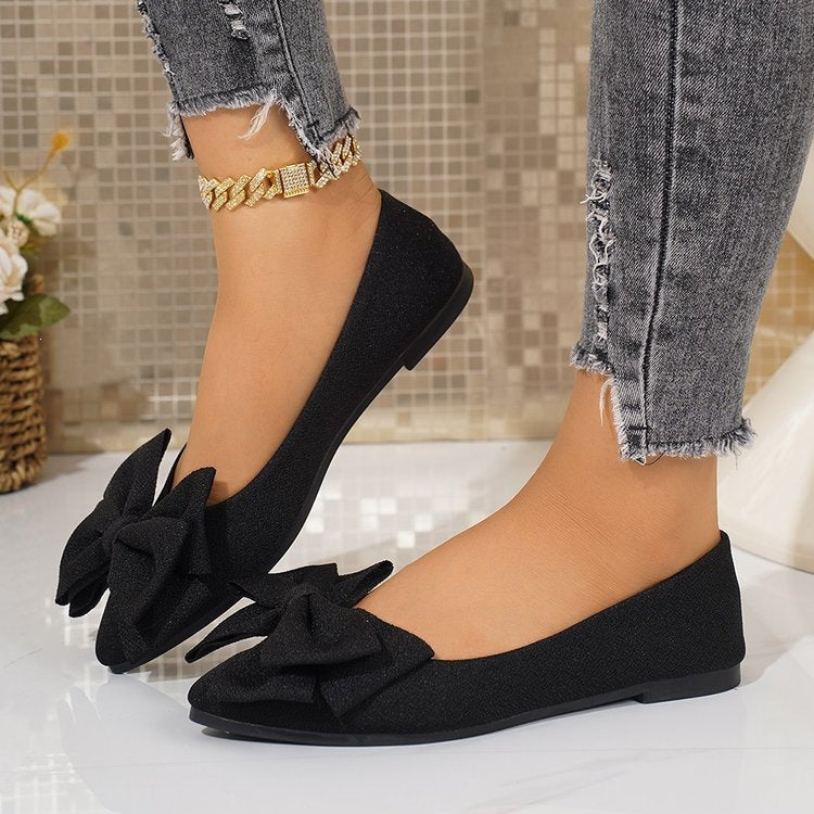 Damen Ballerinas mit großem Schleifendetail R&B