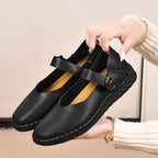 Damen Bequeme Lederpumps mit verstellbarem Riemen R&B