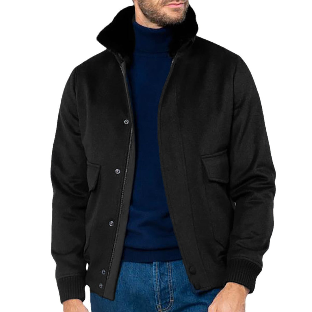 Herren stilvolle Übergangsjacke mit weichem Kragen und praktischen Eingrifftaschen R&B
