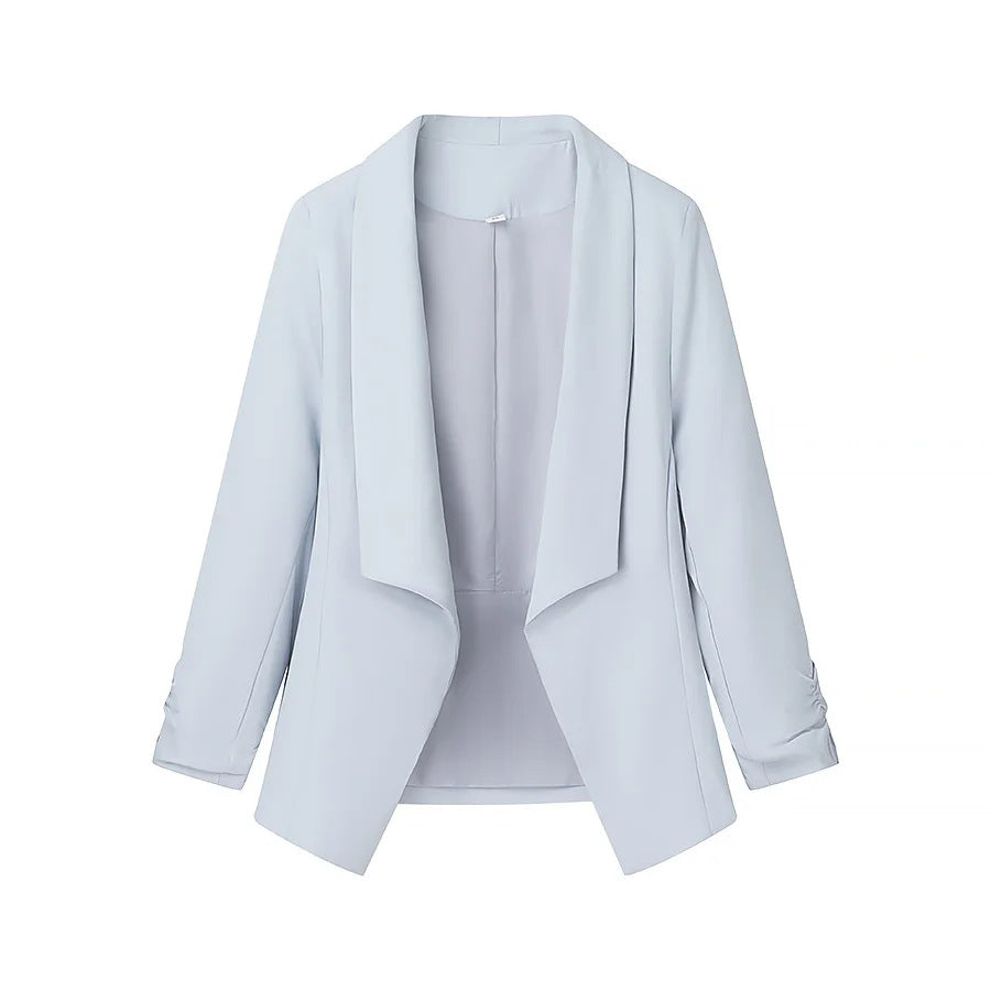 Damen elegante Blazerjacke mit lässigem Schnitt und modischem Revers R&B