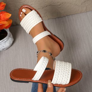 Damen Komfortable Riemchensandalen mit geflochtenem Design R&B