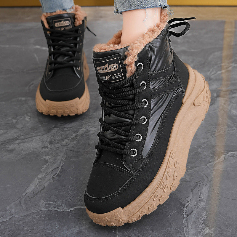 Damen Winterliche High-Top Sneakers mit kuscheligem Innenfutter und rutschfester Sohle R&B