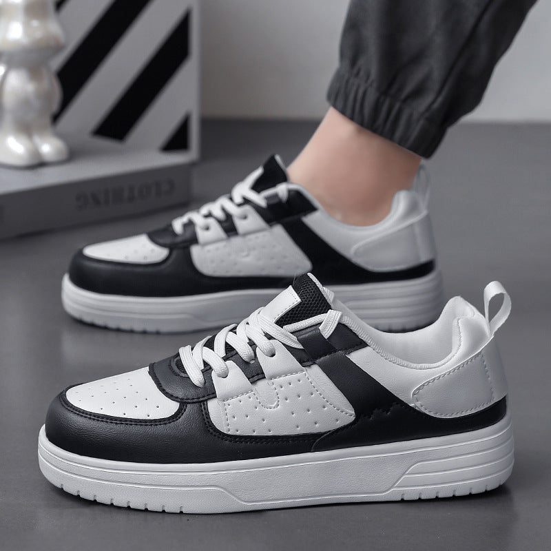 Unisex nan Plateausneaker aus Lederimitat mit atmungsaktivem Mesh-Zungenbereich und stoßdämpfender Profilsohle R&B