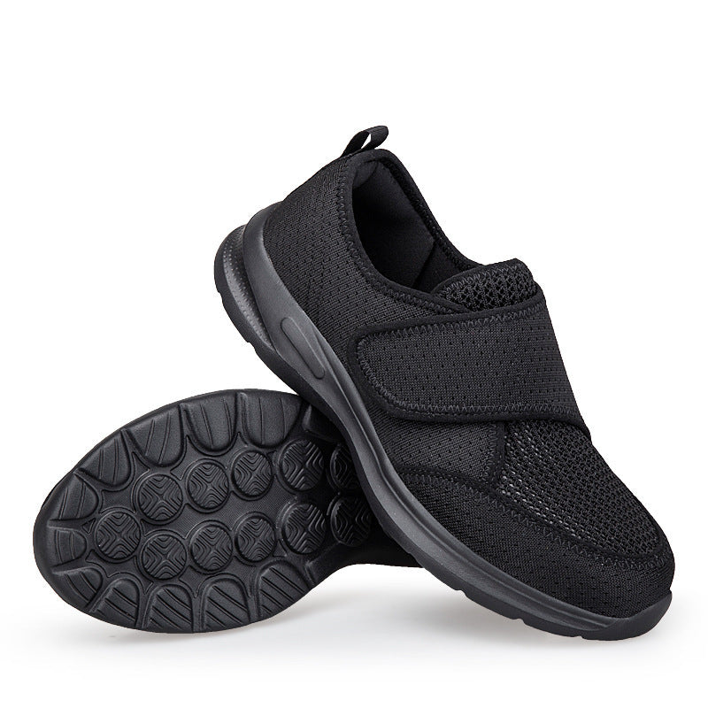 Unisex nan atmungsaktive Komfort-Halbschuh mit Klettverschluss und ergonomischer Dämpfung R&B