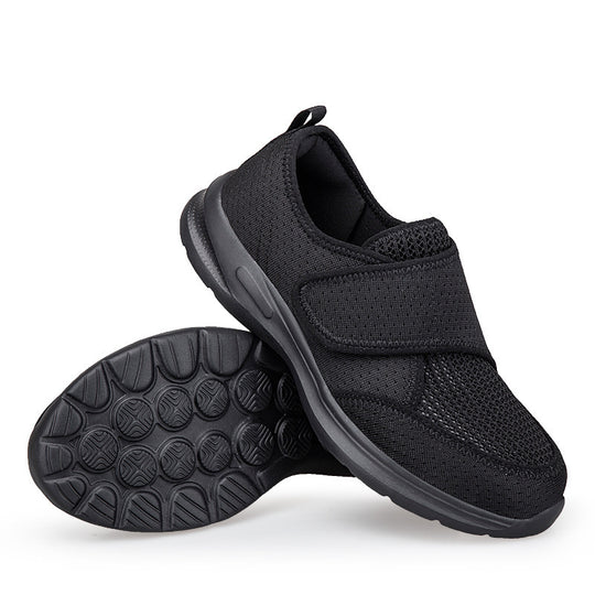 Unisex nan atmungsaktive Komfort-Halbschuh mit Klettverschluss und ergonomischer Dämpfung R&B