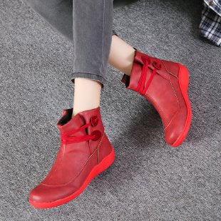 Damen Modische Winterstiefeletten mit praktischer Schnürung und rutschfester Sohle R&B