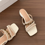 Damen elegante Plateau-Sandalen mit modischem Riemendesign R&B