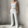 Damen funktionale Kombination aus ärmellosem Top und fließenden Hose R&B