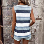 Damen Gestreiftes Freizeittop R&B