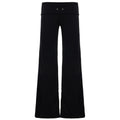 Damen Fließende Palazzo-Hose mit hohem Bund und dekorativen Ösen R&B
