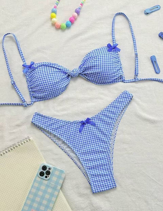 Damen Bikini-Set mit Rüschendetails und verstellbaren Trägern R&B