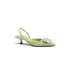 Damen Slingback Pumps mit funkelndem Schmuckdetail