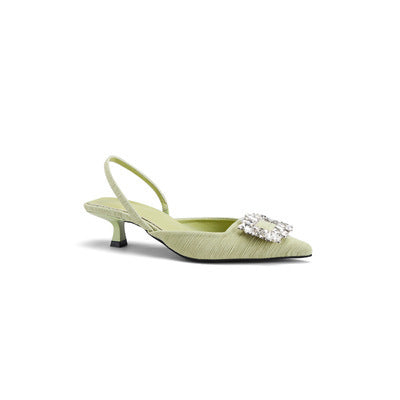 Damen Slingback Pumps mit funkelndem Schmuckdetail