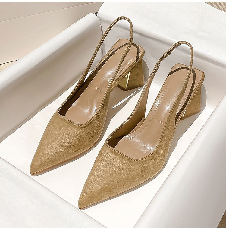Damen Slingback-Pumps mit quadratischem Absatz R&B