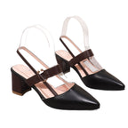 Damen Elegante Slingback-Pumps mit modischer Riemchen-Verzierung R&B