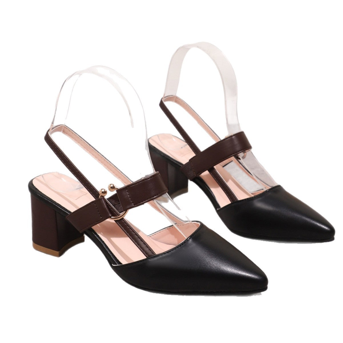 Damen Elegante Slingback-Pumps mit modischer Riemchen-Verzierung R&B