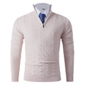 Herren modischer Rollkragenpullover mit strukturiertem Zopfdesign