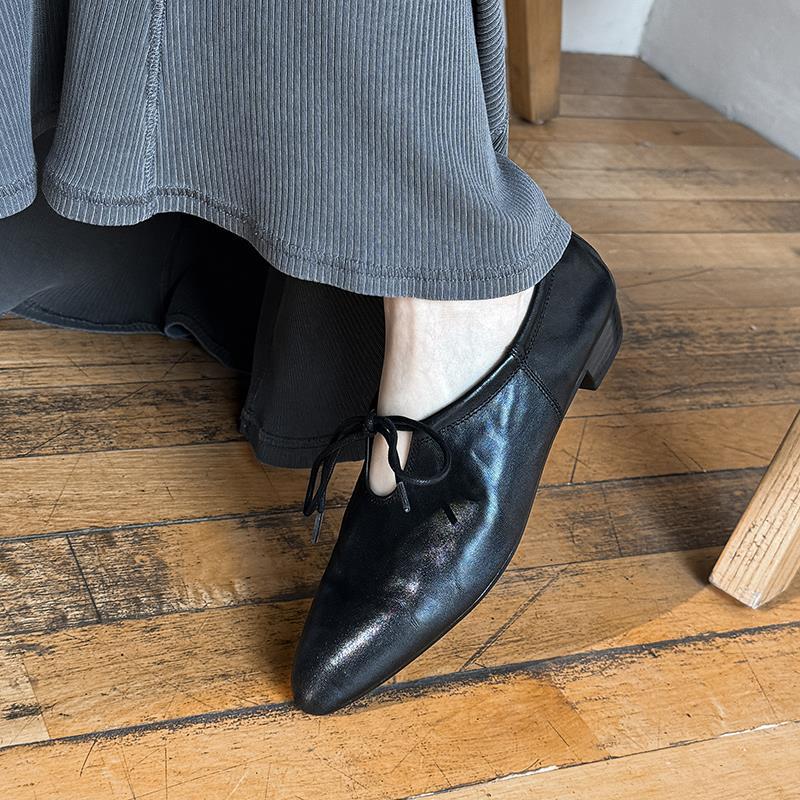 Damen elegante Ballerina-Schuhe mit modischem Schleifenakzent R&B