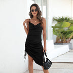 Damen Satin Abendkleid R&B