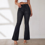 Damen High-Waist Schlagjeans R&B