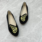 Damen Ballerinas mit filigranem Schmetterlingsdesign