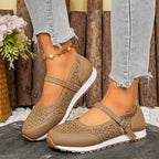 Damen Atmungsaktive Ballerinas mit dekorativer Perforation R&B