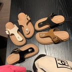 Damen Sandalen mit dekorativem Schnallenverschluss und komfortabler Fußbettgestaltung