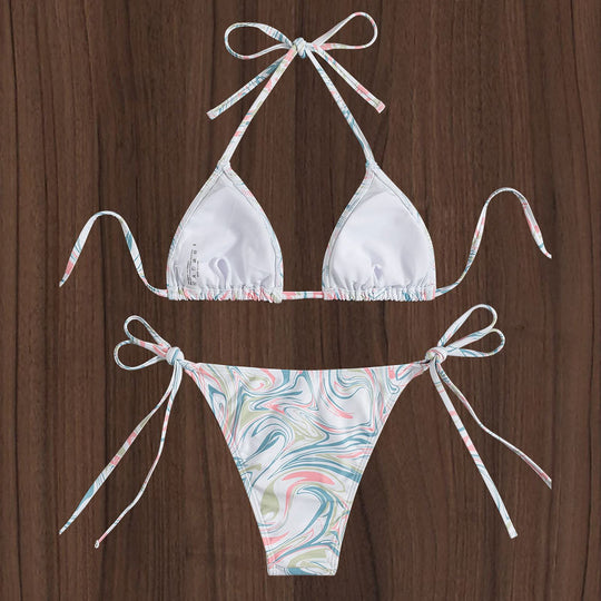 Damen Triangel-Bikini mit verspieltem Bindeband R&B