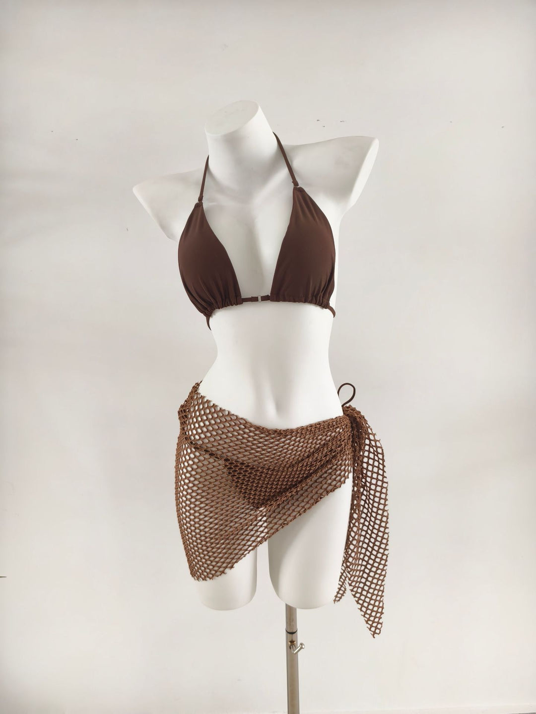 Damen Triangel-Bikini mit modischen Netzrock-Details R&B