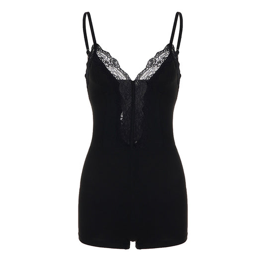 Damen Body mit Spitzendetails und enganliegendem Schnitt R&B